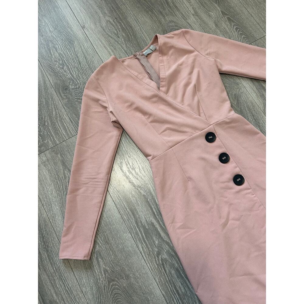 ASOS Pink Midi Dress Size XS - Picture 3 of 5